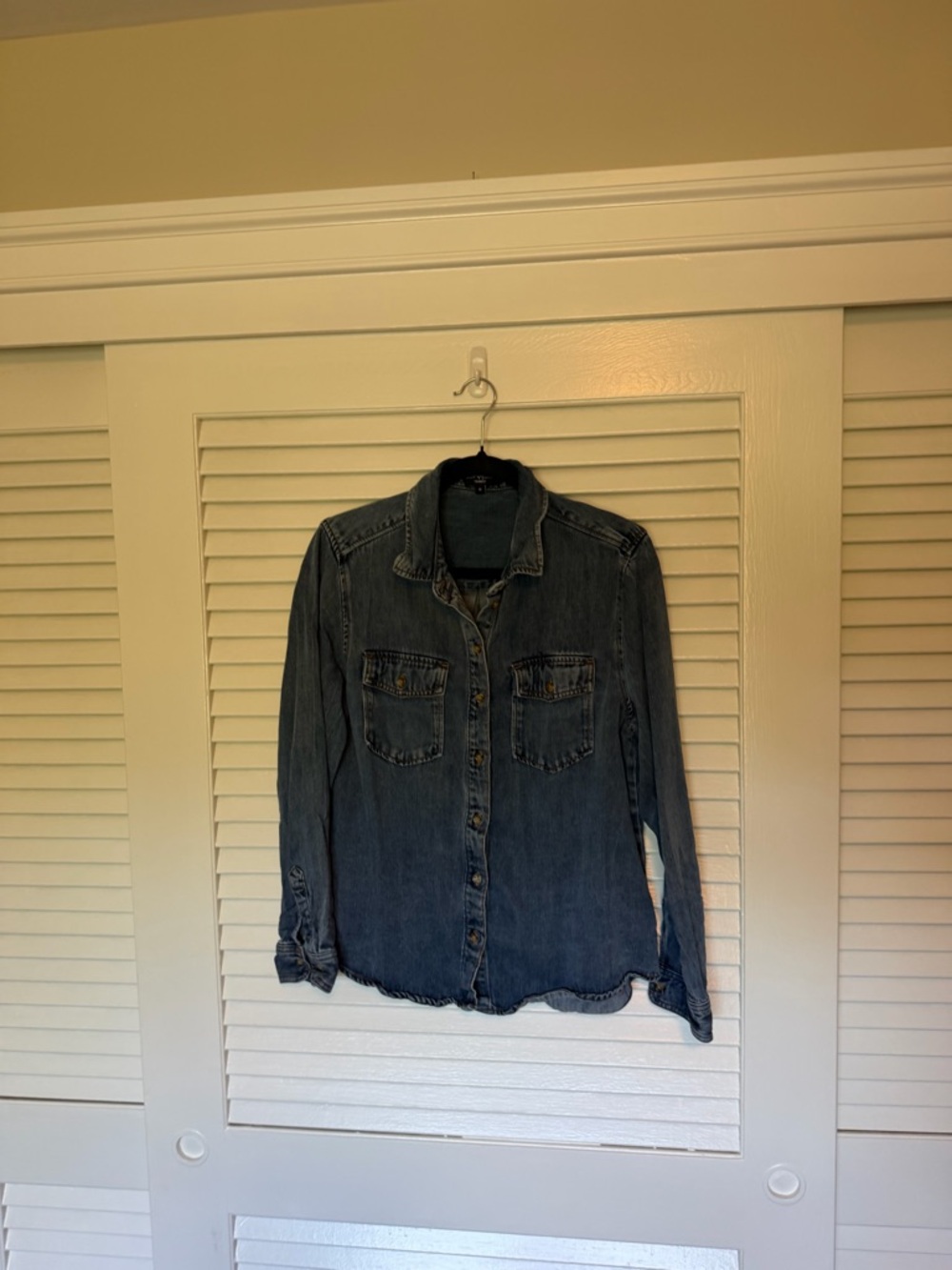 Velvet Heart Denim Shirt - Blue Wash